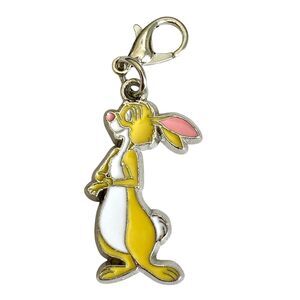 Vtg Disney Winnie the Pooh Rabbit Clip On Charm  Zipper Pull Purse Bag Signed